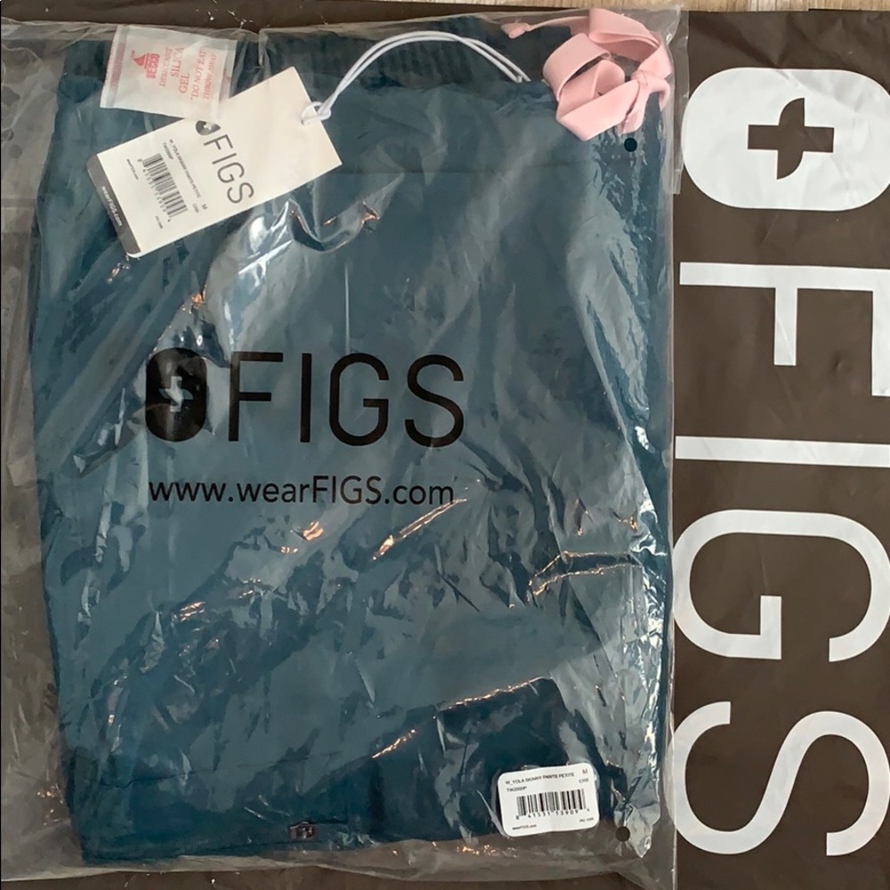FIGS Petite Yola Skinny Pant (Caribbean Blue) sz M